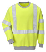 Portwest inherent flame resistant hi viz sweatshirt