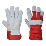 Portwest leather rigger cow split glove-a220 pack of 12 pairs