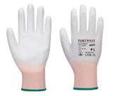 Portwest lr13 esd level b cut resistant pu palm glove - 12 pack-a697