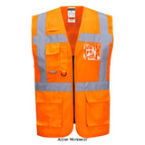 Portwest madrid hi visibility executive mesh vest ris 3279- c496 hi vis tops active-workwear