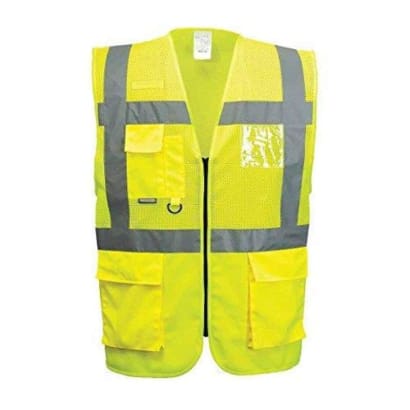 Portwest madrid hi visibility executive mesh vest ris 3279- c496