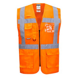 Portwest madrid hi visibility executive mesh vest ris 3279- c496