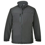 Portwest Mens 3 Layer Water Resistant Softshell Work Jacket - TK50 Workwear Jackets & Fleeces Active-Workwear  Up-to-the-minute and stylish, this innovative softshell work jacket offers a windproof, water-resistant breathable membrane with the added luxury of a laminated micro polar fleece. The softshell material stretches for added freedom of movement.