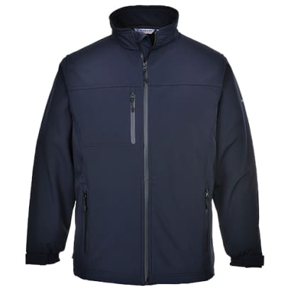 Portwest mens 3 layer water resistant softshell work jacket - tk50 workwear jackets & fleeces active-workwear