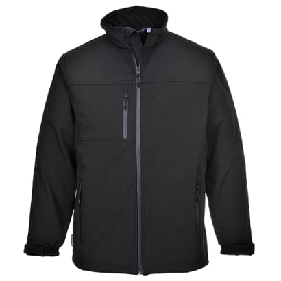 Portwest mens 3 layer water resistant softshell work jacket - tk50 workwear jackets & fleeces active-workwear