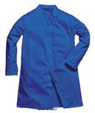 Royal Blue Portwest Men's Food Industry Coat One Pocket Warehouse Coat- 2202 Catering & Hospitality Active-Workwear Hard wearing durable twill fabric with excellent dye retention, Non shrinking to ensure that this style maintains its shape wash after wash,1 pocket for secure storage, Internal chest pocket, Concealed stud front for easy access