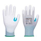 Portwest mr13 esd cut resistant level c pu palm glove - 12 pack-a699