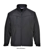 Portwest Oregon 2-layer Softshell Work Jacket - TK40 Workwear Jackets & Fleeces Active-Workwear Clever styling and fabric is the foundation for this contemporary softshell. The jacket comprises two side pockets a zipped mobile phone pocket to the chest and adjustable cuffs for a snug fit. 