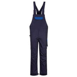 Navy PW2 Hardwearing Two Tone Bib and Brace-PW243 Boilersuits & Onepieces PortWest Active Workwear Stylish and hard wearing, the PW2 Bib and Brace delivers long-lasting comfort and performance. Numerous storage pockets afford excellent personal security. Precision engineered with anti-scratch and metal-free trims to give total peace of mind when working.