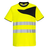Portwest pw2 hi vis crew neck contrast tee shirt short sleeved-pw213