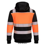 Orange Back Portwest PW3 Fleece Lined Zipped Hoodie Hi Vis Class 1 Winter Hoodie-PW377 Active-Workwear The PW3 Class 1 Zipped Winter Hoodie is characterised by its distinctive design, combining Portwest HiVisTex Pro reflective tape with contemporary contrast panels. Offering exceptional comfort and warmth, 2 ample side zipped pockets, the fit is roomy and the fabric is soft to touch.