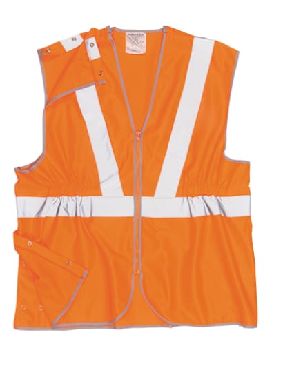 Portwest rail hi vis anti tangle zipped vest ris 3279- rt20