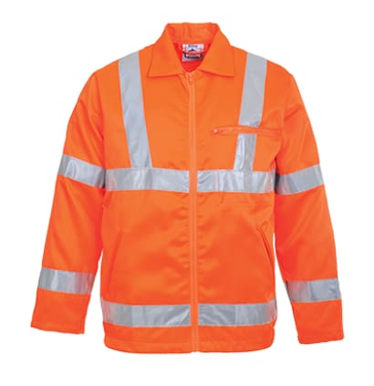 Portwest rail hi vis polycotton work jacket class 3-ris 3279 - rt40