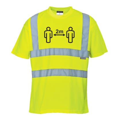 Portwest social distance hi-vis t-shirt-cv78