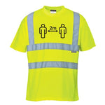 Portwest social distance hi-vis t-shirt-cv78