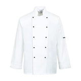 Portwest somerset mandarin collar chefs jacket c834 catering & hospitality active-workwear