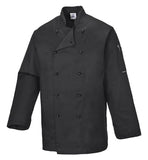 Portwest somerset mandarin collar chefs jacket c834 catering & hospitality active-workwear