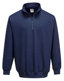 Portwest sorrento 1/4 zipped neck jumper sweatshirt - b309