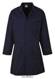 Portwest Standard Warehouse Coat - 2852 Workwear Jackets & Fleeces Active-Workwear This versatile basic warehouse (Arkwright jacket) coat features a concealed stud front, two lower patch pockets and a single chest pocket. Features Non shrinking to ensure that this style maintains its shape wash after wash Excellent dye retention, making the garment look newer for longer