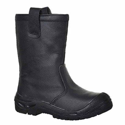 Portwest steelite safety black rigger boot scuff cap steel toe and midsole s3 - fw29 riggers active-workwear