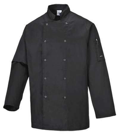 Portwest Suffolk Stud Fastening Unisex Chefs Jacket - C833 