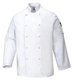 Portwest Suffolk Stud Fastening Unisex Chefs Jacket - C833 