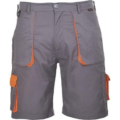 Portwest texo contrast elasticated waist men’s work shorts- tx14