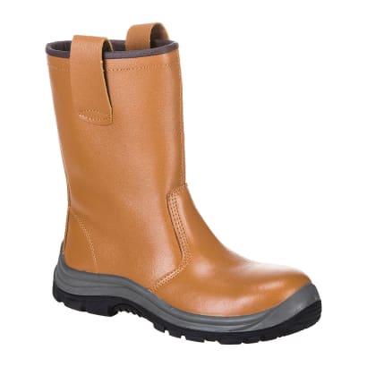 Portwest unlined rigger safety boot s1p steel toe cap and midsole hro - fw06