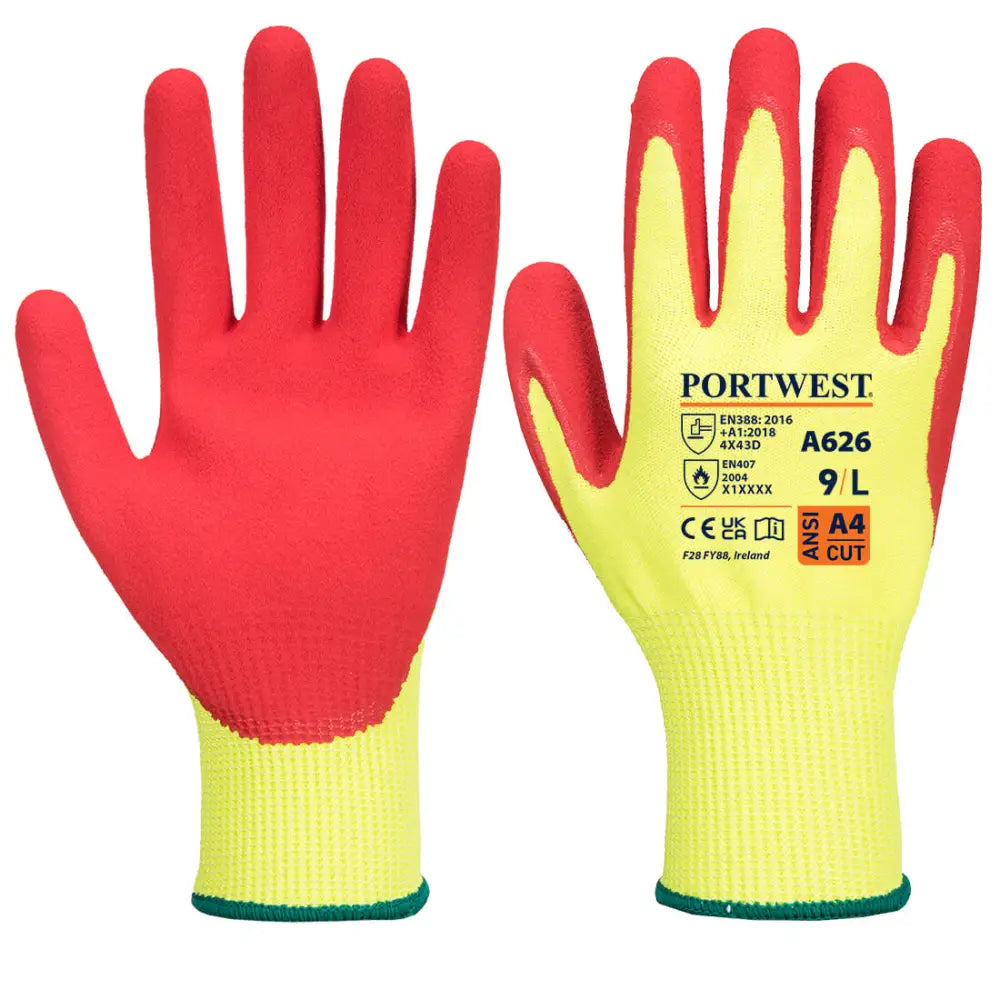 Portwest vis-tex cut d13 nitrile glove - a626