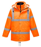 Portwest waterproof breathable hi-vis shell interactive ris 3279 jacket - rt63