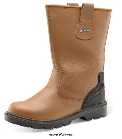Premium leather rigger safety boot tan lined