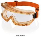 Amber Premium Safety Goggle (Pack Of 5) Beeswift Bbpg Eye Protection Active-Workwear Wide vision anti-scratch anti-mist lens, Unvented , Soft and flexible for extra comfort, Adjustable wide headband. Available in 2 frame colours. Conforms to EN166 1.B.3.4.9