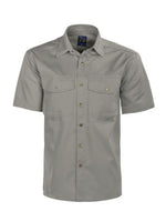 Projob 4201 men’s short-sleeve work shirt with stud fastening