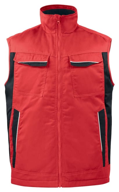 Projob 5704 padded bodywarmer vest gillet reflective detail