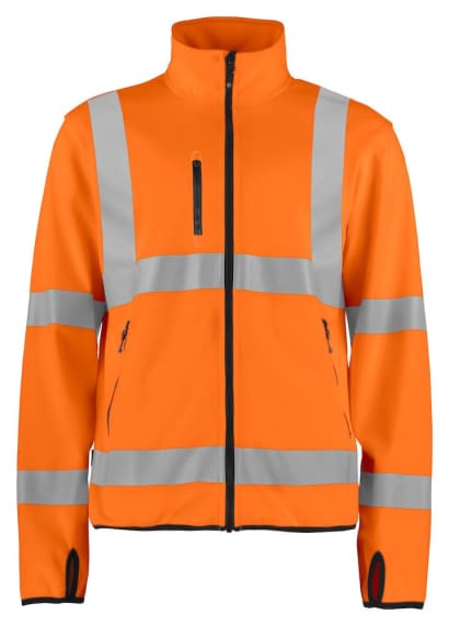 Projob 6105 high visibility softshell jacket lite yellow/black - be seen and stay safe on the job