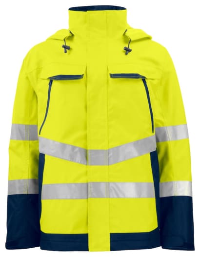 Projob 6440 hi vis waterproof jacket with functional id-card loop