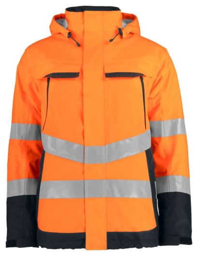 Projob 6441 high-visibility waterproof work jacket padded and functional