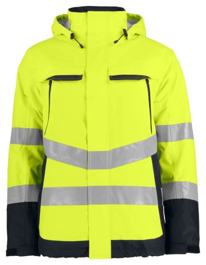 Projob 6441 high-visibility waterproof work jacket padded and functional