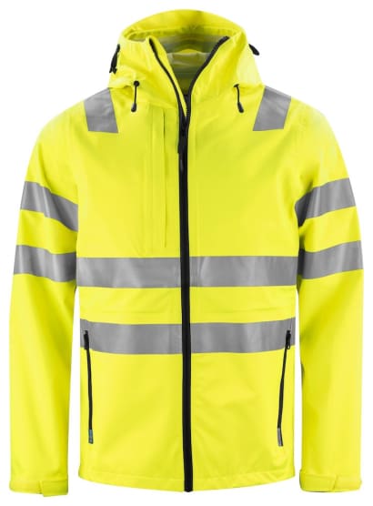 Projob 6450 high visibility waterproof rain jacket with superior ventilation