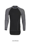 Projob Baselayer thermal 3101 two tone Undershirt-643101 Shirts Polos & T-Shirts Projob Active-Workwear Functional undershirt with round neck. Fits snugly to body. Raglan sleeves for greater freedom of movement. Extended back. No side seam, preventing chafing and irritation. Knitted cuff at sleeve end. Two-tone with flatlock seams in contrast colour.