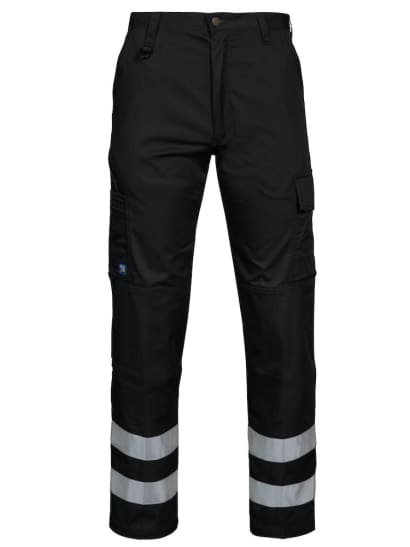 Projob high visibility work trousers with knee pad pockets 2517