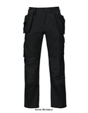 Projob workwear cotton trousers with kneepad and holster pockets - heavy-duty waistpants kneepad trousers projob