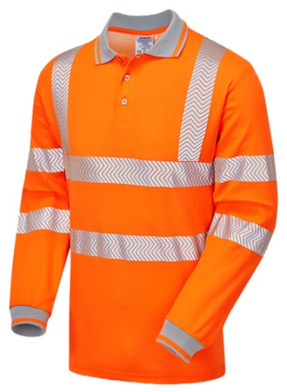 Pulsar rail hi viz polo shirt in grs recycled polyester