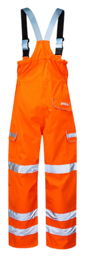 Pulsar rail hi vis waterproof bib and brace salopette