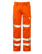 Pulsar rail orange combat hi vis work trousers class 2 high viz