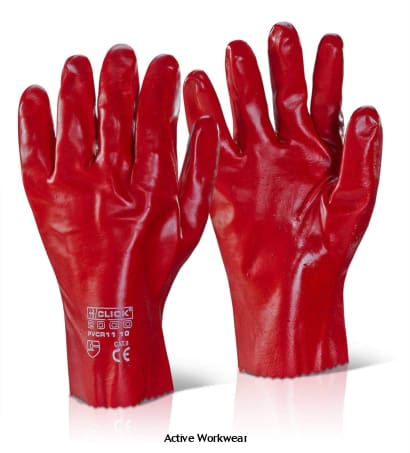 Pvc gauntlet liquid proof red 28cm red rubber glove -pvcnr11