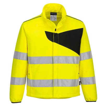 Pw2 hi vis softshell jacket (2 layer) ris 3279 portwest -pw275