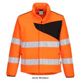 Pw2 hi vis softshell jacket (2 layer) ris 3279 portwest -pw275 workwear jackets & fleeces portwest active workwear