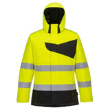 Yellow PW2 Hi Vis Waterproof Winter Jacket- Portwest PW261 Hi Vis Jackets PortWest Active Workwear Keeping you dry and safe, the PW2 Winter Jacket provides maximum warmth in cold weather conditions. 300D waterproof fabric and dynamic design coupled with a good fit guarantees maximum comfort and reliability. The bright florescent fabric combined with retro reflective tape ensures you are visible and safe on the job.