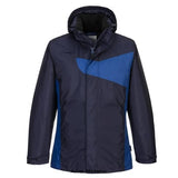 Blue PW2 Quilt Line Water Resistant Winter Jacket -Portwest PW260 Workwear Jackets & Fleeces PortWest Active Workwear Stylish, functional and durable, the PW2 Winter Jacket offers protection and warmth in extreme weather conditions. Key features include contrast coloured panels for added style, adjustable detachable hood and plenty of pockets for storage.